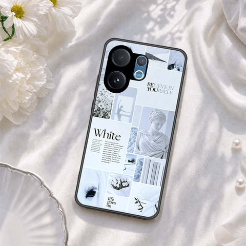 Vivo V60 Cover - ONation Aesthetic Collage Series - HQ Ultra Shine Premium Infinity Glass Soft Silicon Borders Case