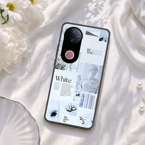 Vivo V50e Cover - ONation Aesthetic Collage Series - HQ Ultra Shine Premium Infinity Glass Soft Silicon Borders Case