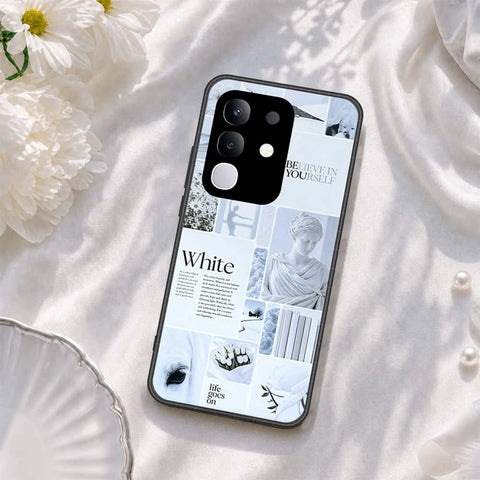 Vivo Y29 4G Cover - ONation Aesthetic Collage Series - HQ Ultra Shine Premium Infinity Glass Soft Silicon Borders Case