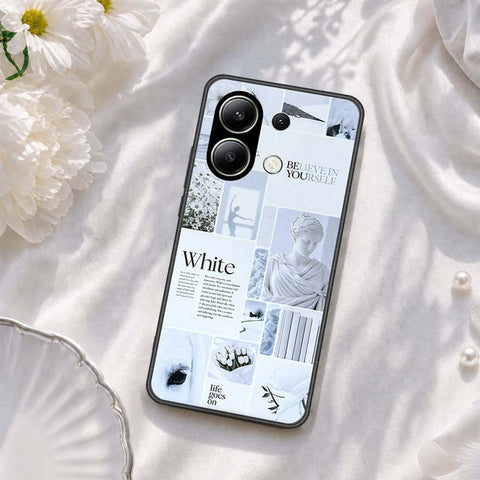 Xiaomi Redmi Note 13 Cover - ONation Aesthetic Collage Series - HQ Ultra Shine Premium Infinity Glass Soft Silicon Borders Case