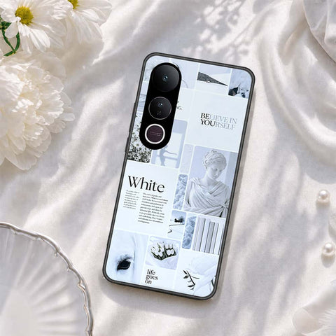 Vivo V50 Lite Cover - ONation Aesthetic Collage Series - HQ Ultra Shine Premium Infinity Glass Soft Silicon Borders Case