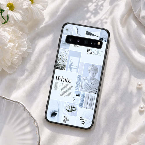Samsung Galaxy S10 5G Cover - ONation Aesthetic Collage Series - HQ Ultra Shine Premium Infinity Glass Soft Silicon Borders Case