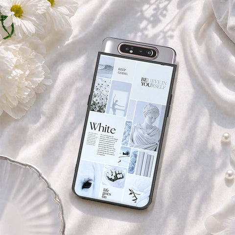 Samsung Galaxy A80 Cover - ONation Aesthetic Collage Series - HQ Ultra Shine Premium Infinity Glass Soft Silicon Borders Case