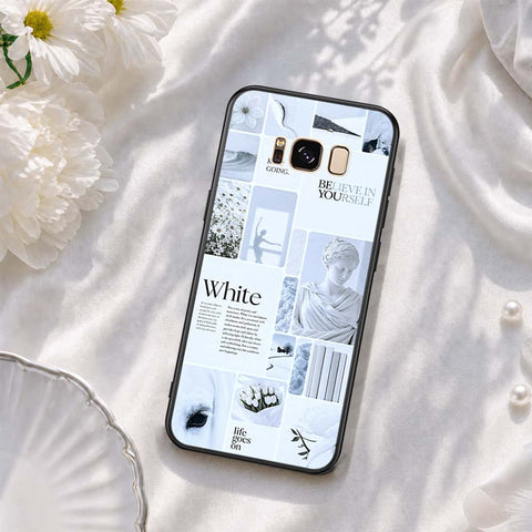 Samsung Galaxy S8 Cover - ONation Aesthetic Collage Series - HQ Ultra Shine Premium Infinity Glass Soft Silicon Borders Case