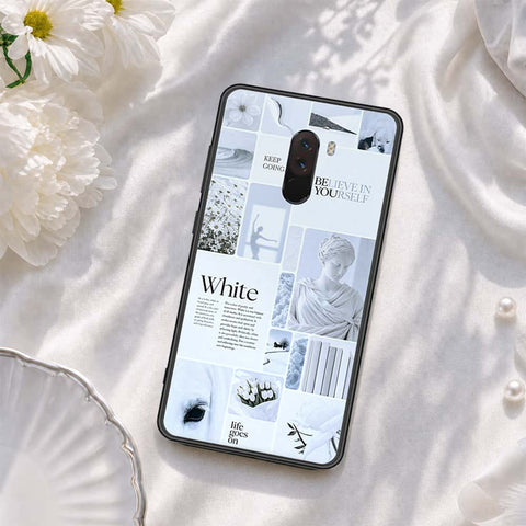 Xiaomi Pocophone F1 Cover - ONation Aesthetic Collage Series - HQ Ultra Shine Premium Infinity Glass Soft Silicon Borders Case