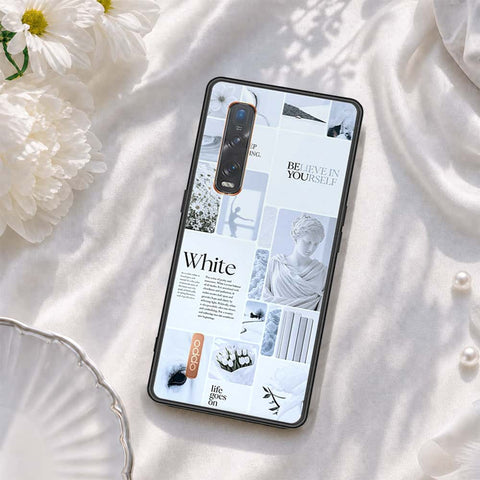 Oppo Find X2 Pro Cover - ONation Aesthetic Collage Series - HQ Ultra Shine Premium Infinity Glass Soft Silicon Borders Case