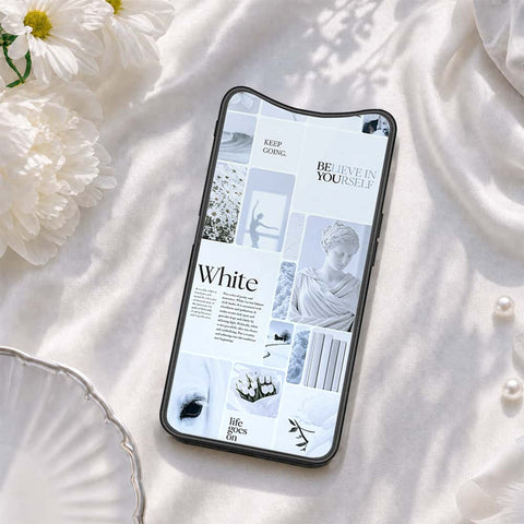 Oppo Find X Cover - ONation Aesthetic Collage Series - HQ Ultra Shine Premium Infinity Glass Soft Silicon Borders Case