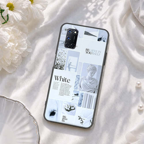 Oppo A52 Cover - ONation Aesthetic Collage Series - HQ Ultra Shine Premium Infinity Glass Soft Silicon Borders Case