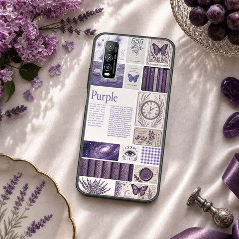 Vivo Y70s Cover - ONation Aesthetic Collage Series - HQ Ultra Shine Premium Infinity Glass Soft Silicon Borders Case