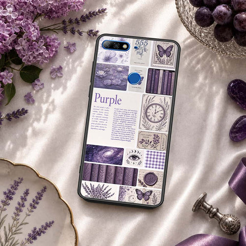 Huawei Honor 7C Cover - ONation Aesthetic Collage Series - HQ Ultra Shine Premium Infinity Glass Soft Silicon Borders Case