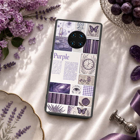 Huawei Mate 30 Pro Cover - ONation Aesthetic Collage Series - HQ Ultra Shine Premium Infinity Glass Soft Silicon Borders Case