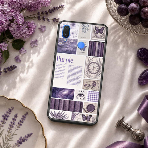 Huawei Honor Play Cover - ONation Aesthetic Collage Series - HQ Ultra Shine Premium Infinity Glass Soft Silicon Borders Case
