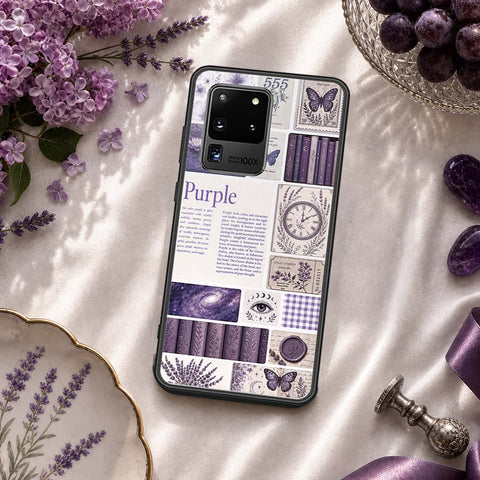 Samsung Galaxy S20 Ultra Cover - ONation Aesthetic Collage Series - HQ Ultra Shine Premium Infinity Glass Soft Silicon Borders Case