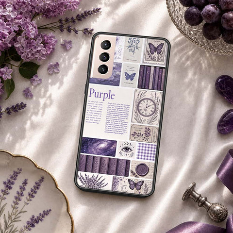 Samsung Galaxy S21 5G Cover - ONation Aesthetic Collage Series - HQ Ultra Shine Premium Infinity Glass Soft Silicon Borders Case