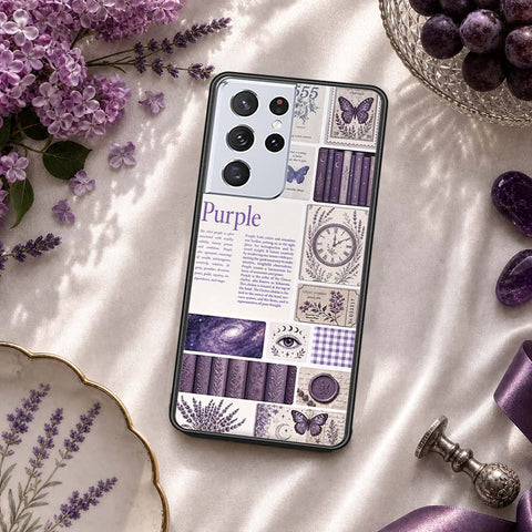 Samsung Galaxy S21 Ultra 5G Cover - ONation Aesthetic Collage Series - HQ Ultra Shine Premium Infinity Glass Soft Silicon Borders Case
