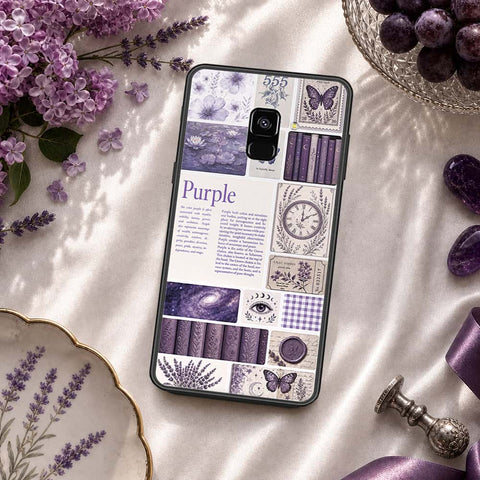 Samsung Galaxy A8 2018 Cover - ONation Aesthetic Collage Series - HQ Ultra Shine Premium Infinity Glass Soft Silicon Borders Case