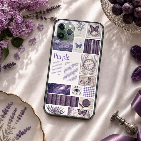 iPhone 11 Pro Max - ONation Aesthetic Collage Series - HQ Ultra Shine Premium Infinity Glass Soft Silicon Borders Case