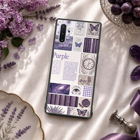 Samsung Galaxy Note 10 Plus Cover - ONation Aesthetic Collage Series - HQ Ultra Shine Premium Infinity Glass Soft Silicon Borders Case