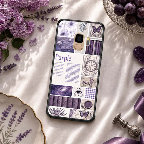 Samsung Galaxy S9 Cover - ONation Aesthetic Collage Series - HQ Ultra Shine Premium Infinity Glass Soft Silicon Borders Case
