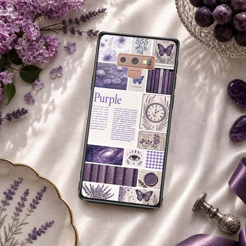 Samsung Galaxy Note 9 Cover - ONation Aesthetic Collage Series - HQ Ultra Shine Premium Infinity Glass Soft Silicon Borders Case
