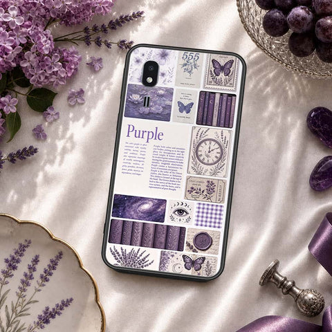 Samsung Galaxy A2 Core Cover - ONation Aesthetic Collage Series - HQ Ultra Shine Premium Infinity Glass Soft Silicon Borders Case