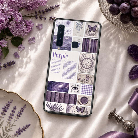 Samsung Galaxy A9 2018 Cover - ONation Aesthetic Collage Series - HQ Ultra Shine Premium Infinity Glass Soft Silicon Borders Case