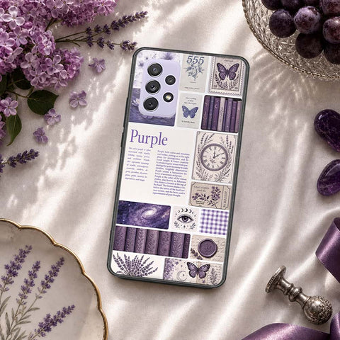 Samsung Galaxy A72 Cover - ONation Aesthetic Collage Series - HQ Ultra Shine Premium Infinity Glass Soft Silicon Borders Case