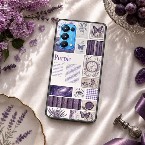 Oppo Reno 5 Pro 5G Cover - ONation Aesthetic Collage Series - HQ Ultra Shine Premium Infinity Glass Soft Silicon Borders Case