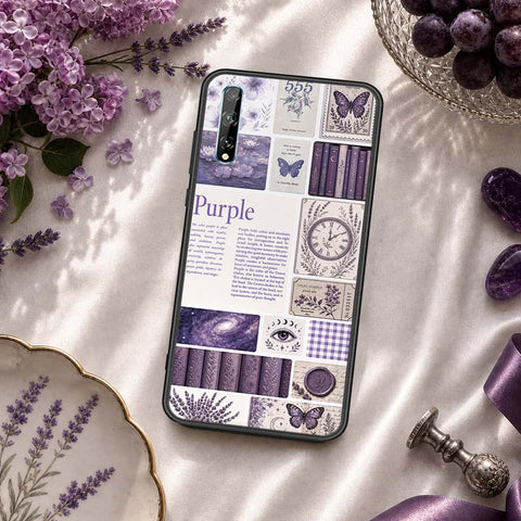 Huawei Y8p Cover - ONation Aesthetic Collage Series - HQ Ultra Shine Premium Infinity Glass Soft Silicon Borders Case