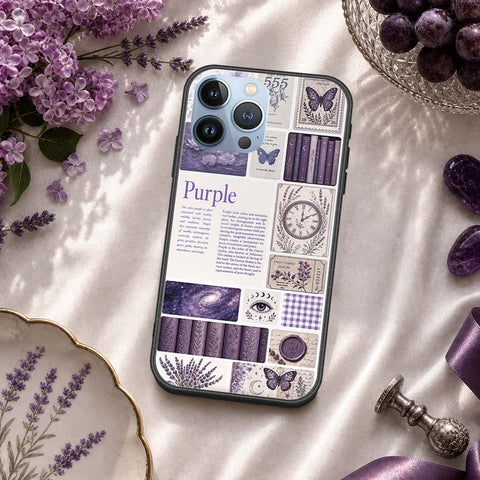 iPhone 13 Pro Max Cover - ONation Aesthetic Collage Series - HQ Ultra Shine Premium Infinity Glass Soft Silicon Borders Case