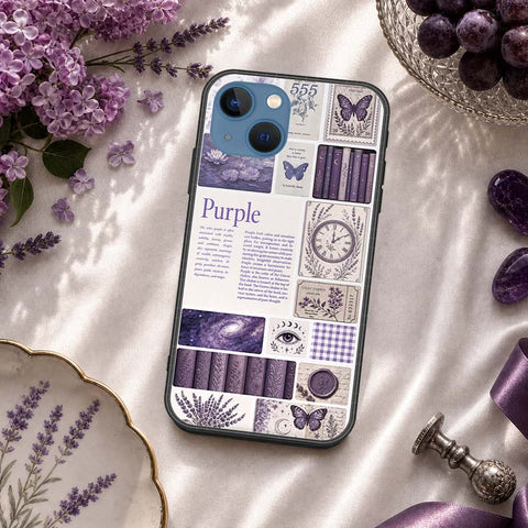 iPhone 13 Cover - ONation Aesthetic Collage Series - HQ Ultra Shine Premium Infinity Glass Soft Silicon Borders Case