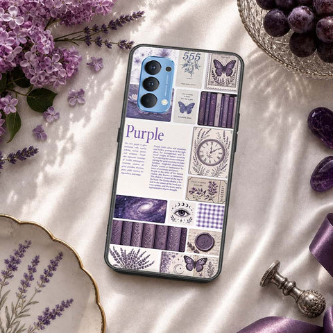 Oppo Reno 4 Cover - ONation Aesthetic Collage Series - HQ Ultra Shine Premium Infinity Glass Soft Silicon Borders Case