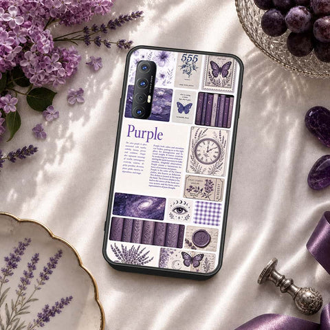 Oppo Reno 3 Pro Cover - ONation Aesthetic Collage Series - HQ Ultra Shine Premium Infinity Glass Soft Silicon Borders Case