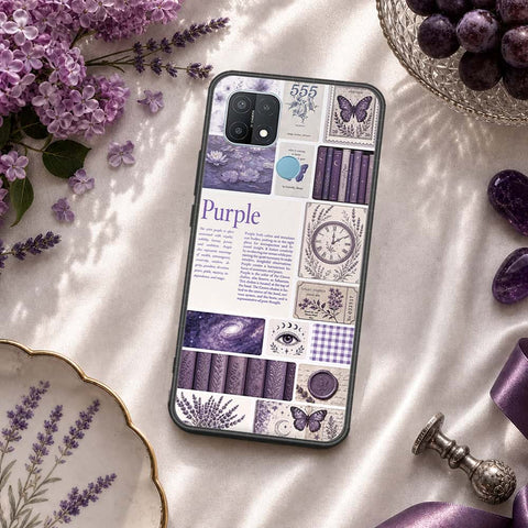 Oppo A35 Cover - ONation Aesthetic Collage Series - HQ Ultra Shine Premium Infinity Glass Soft Silicon Borders Case