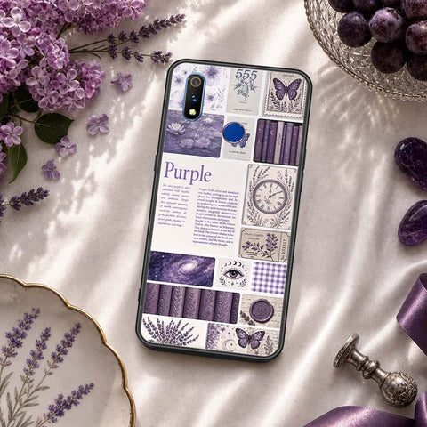 Realme 3 Cover - ONation Aesthetic Collage Series - HQ Ultra Shine Premium Infinity Glass Soft Silicon Borders Case