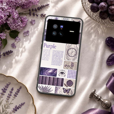Vivo X80 Cover - ONation Aesthetic Collage Series - HQ Ultra Shine Premium Infinity Glass Soft Silicon Borders Case