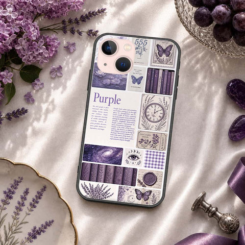 iPhone 14 Plus Cover - ONation Aesthetic Collage Series - HQ Ultra Shine Premium Infinity Glass Soft Silicon Borders Case