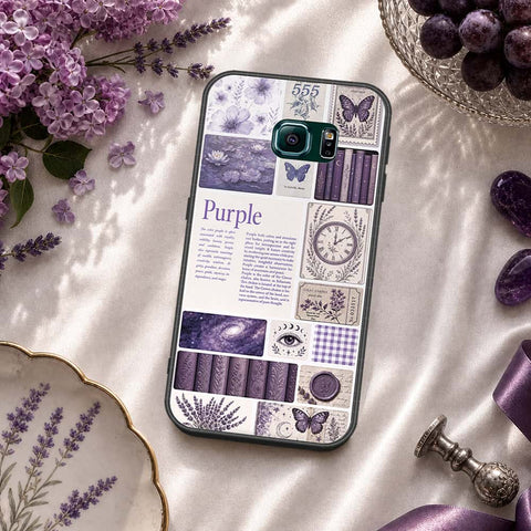 Samsung Galaxy S6 Edge Plus Cover - ONation Aesthetic Collage Series - HQ Ultra Shine Premium Infinity Glass Soft Silicon Borders Case