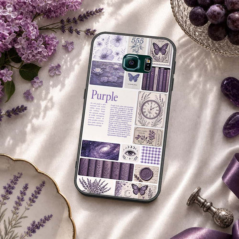 Samsung Galaxy S6 Edge Cover - ONation Aesthetic Collage Series - HQ Ultra Shine Premium Infinity Glass Soft Silicon Borders Case