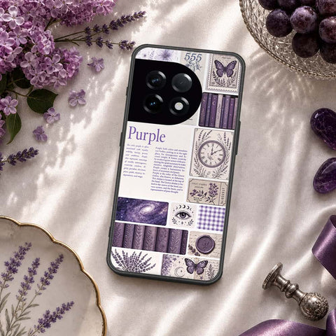 OnePlus 11 Cover - ONation Aesthetic Collage Series - HQ Ultra Shine Premium Infinity Glass Soft Silicon Borders Case