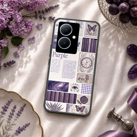 Vivo V29 Lite Cover - ONation Aesthetic Collage Series - HQ Ultra Shine Premium Infinity Glass Soft Silicon Borders Case