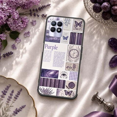 Realme 8i Cover - ONation Aesthetic Collage Series - HQ Ultra Shine Premium Infinity Glass Soft Silicon Borders Case