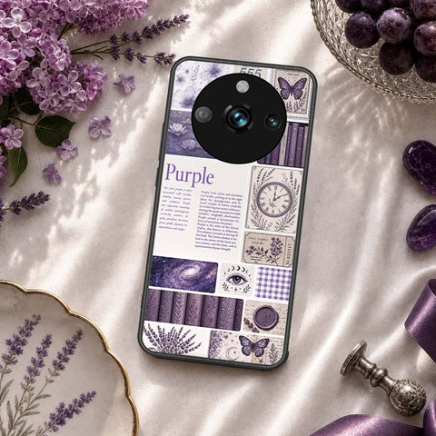 Realme 11 Pro Plus Cover - ONation Aesthetic Collage Series - HQ Ultra Shine Premium Infinity Glass Soft Silicon Borders Case