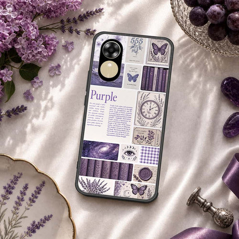 Oppo A17k Cover - ONation Aesthetic Collage Series - HQ Ultra Shine Premium Infinity Glass Soft Silicon Borders Case