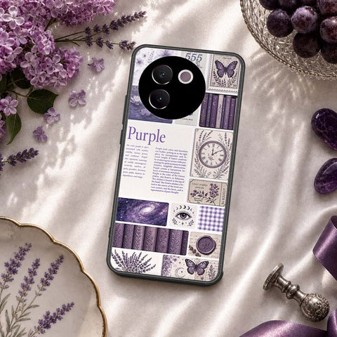 Vivo V30e Cover - ONation Aesthetic Collage Series - HQ Ultra Shine Premium Infinity Glass Soft Silicon Borders Case