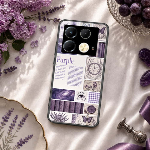 Infinix Note 40 Pro Plus Cover - ONation Aesthetic Collage Series - HQ Ultra Shine Premium Infinity Glass Soft Silicon Borders Case