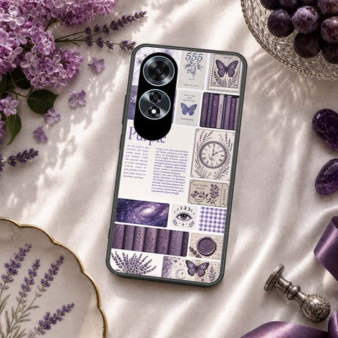 Oppo A60 Cover - ONation Aesthetic Collage Series - HQ Ultra Shine Premium Infinity Glass Soft Silicon Borders Case
