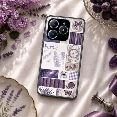 Realme C63 Cover - ONation Aesthetic Collage Series - HQ Ultra Shine Premium Infinity Glass Soft Silicon Borders Case