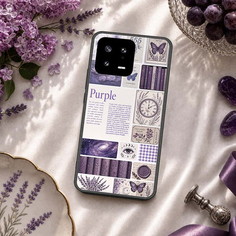 Xiaomi 13 Cover - ONation Aesthetic Collage Series - HQ Ultra Shine Premium Infinity Glass Soft Silicon Borders Case