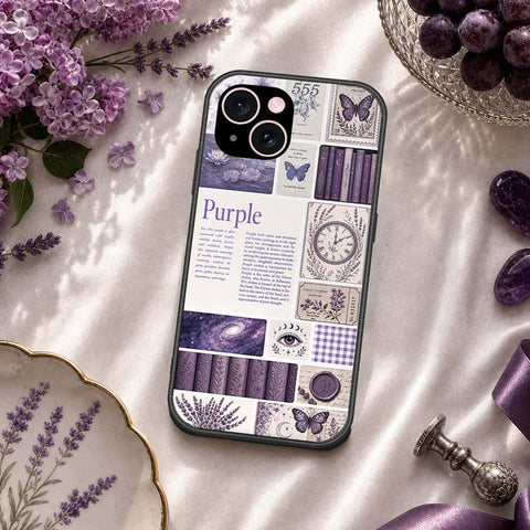 iPhone 15 Plus Cover - ONation Aesthetic Collage Series - HQ Ultra Shine Premium Infinity Glass Soft Silicon Borders Case
